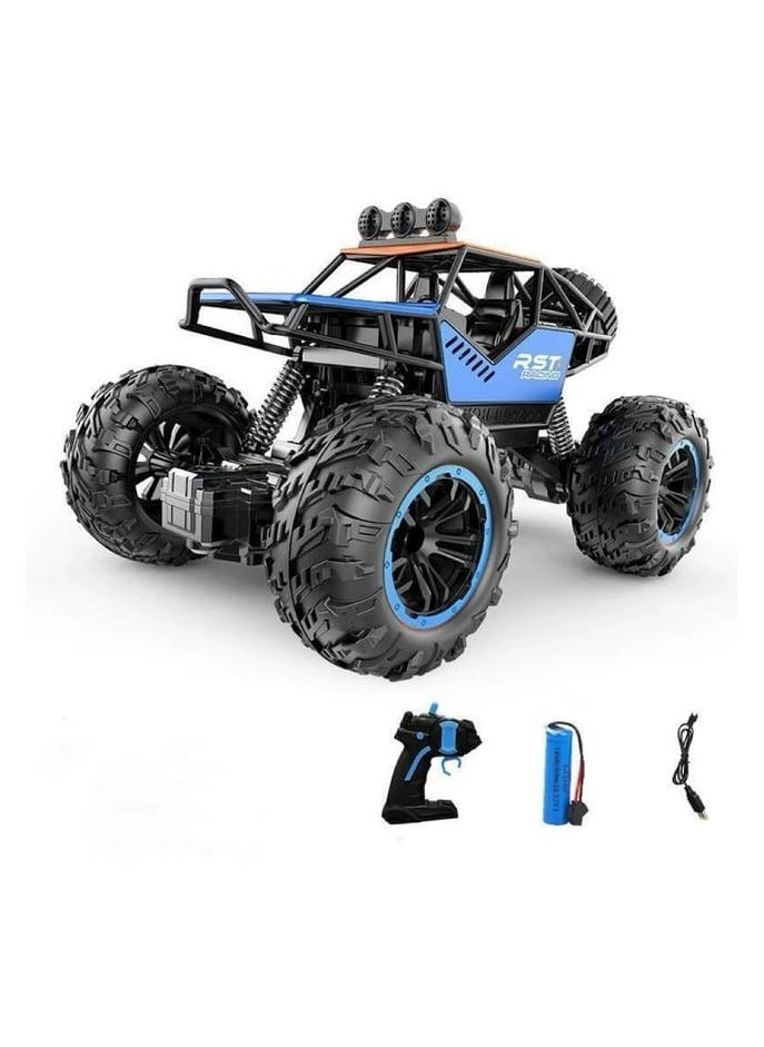 Generic Off Rode Climbing Stunt RC Car, Remote Control truck with off road tires LED Lights RC drift cars for Boys Birthday (Blue)  - Image 1