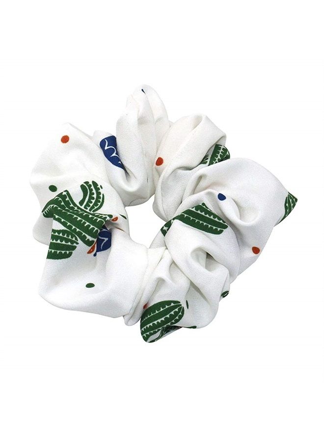 Fodattm 4PCS Elastic Hair Scrunchies Hair Bands Hair Ties Scrunchy Hair Rope Ponytail Holder for Women (Cactus pattern) - Image 5