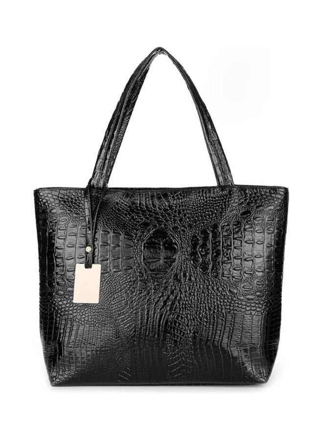 Women's Crocodile Textured Tote Bag, Ladies Large Capacity Handbag Clutch Bag Satchel Bags Shopping Bag, PU Leather Shoulder Bag Sling Bag Side Bag Tourist Bag for Girls/College Students - Image 1