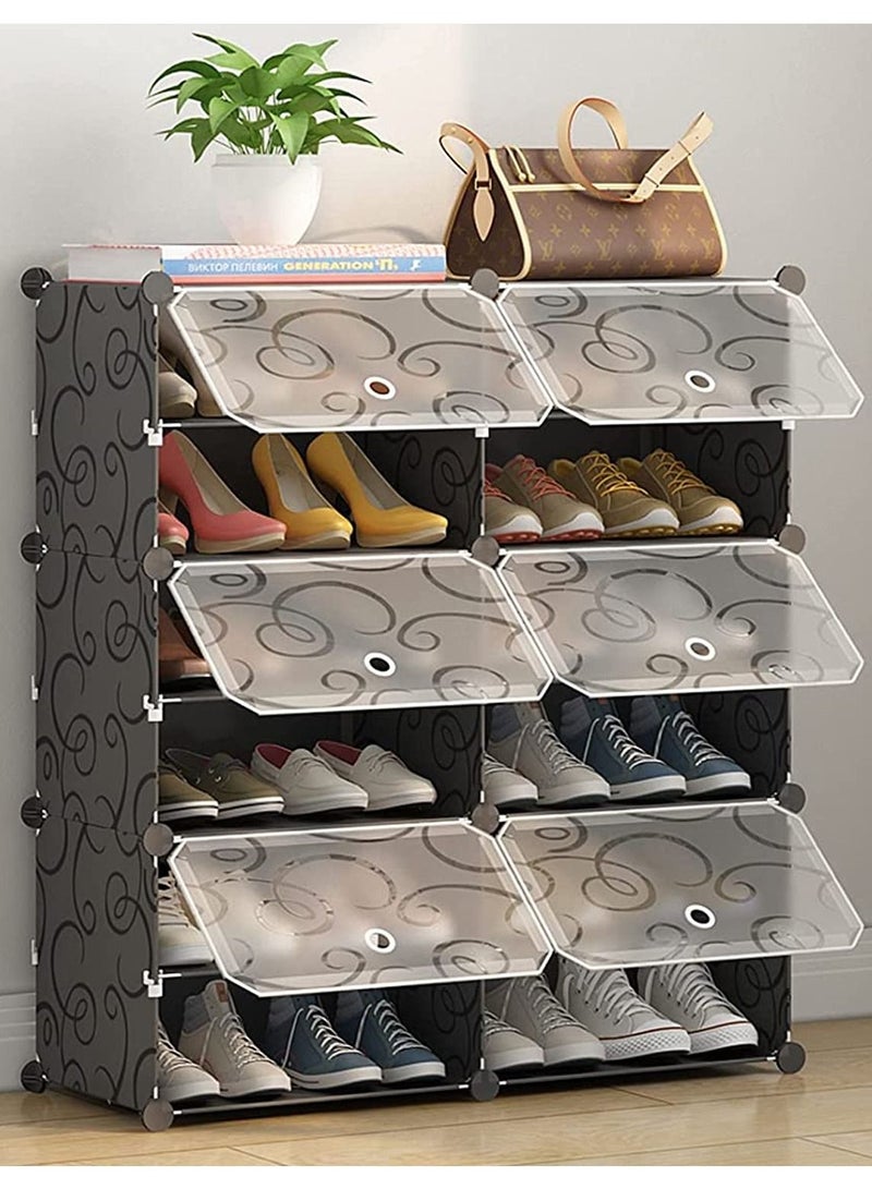 Generic 6 Cube 12 Sells Diy Shoes Wardrobe Storage Shoe Rack Shoe Tower Storage Cabinet Shoe Organizer Storage Organizer Modular Shoe Cabinet  - Image 1