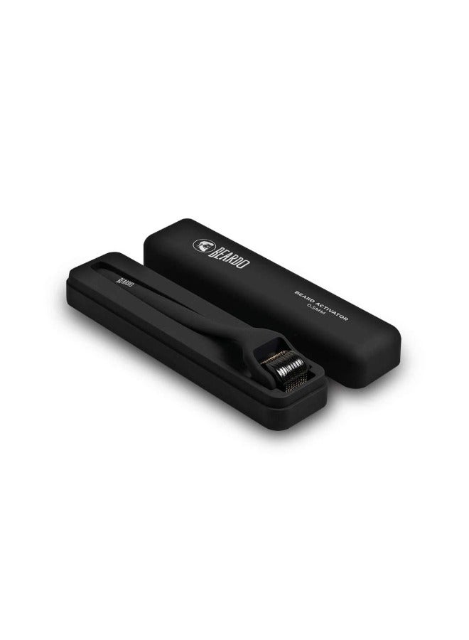 BEARDO Beard Activator Beard Roller, 540-0.5mm Chromium needles, Stimulates Hair Growth - Follicles activation - Image 1