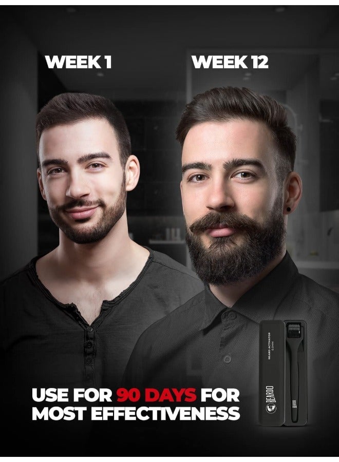 BEARDO Beard Activator Beard Roller, 540-0.5mm Chromium needles, Stimulates Hair Growth - Follicles activation - Image 5