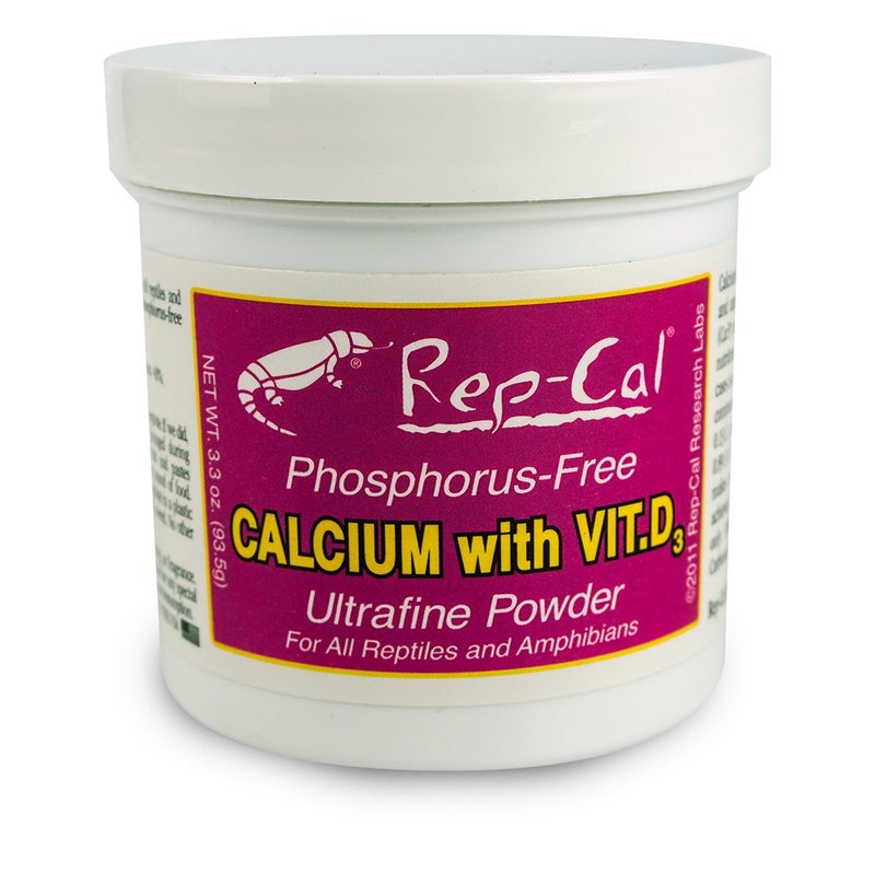 RepCal SRP00200 PhosphorousFree Calcium Ultrafine Powder ReptileAmphibian Supplement with Vitamin D3