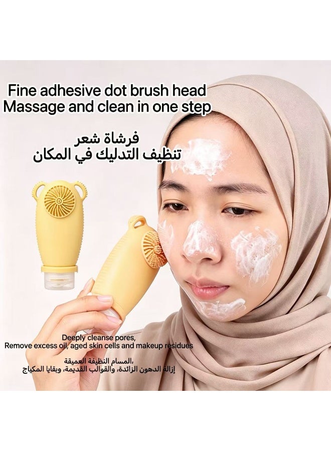 Facial cleansing brush travel bottle - Image 1