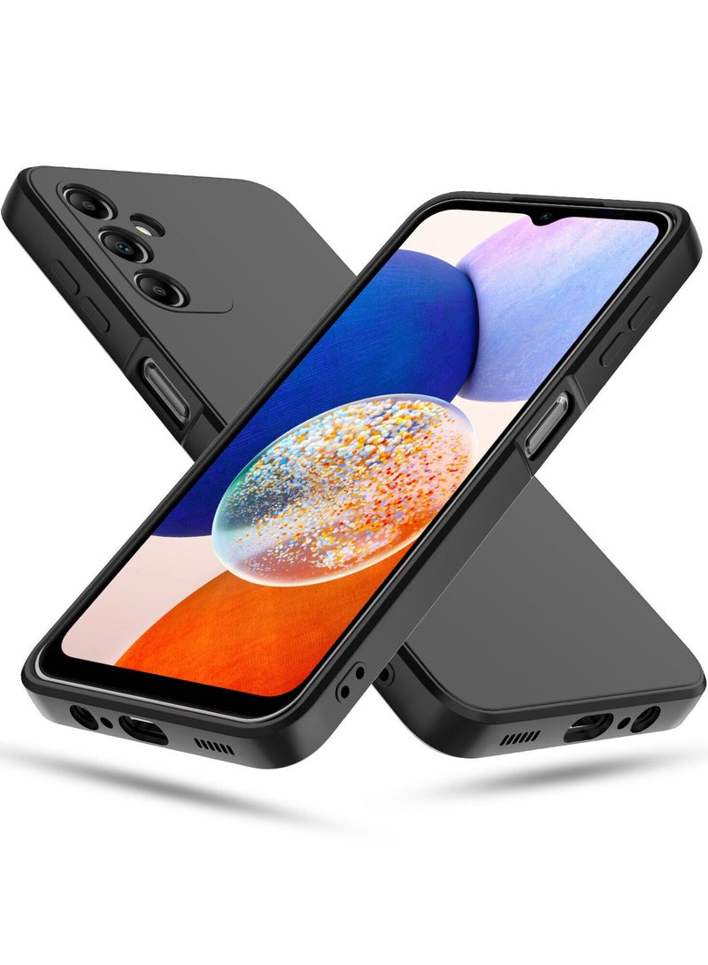 جراب Samsung Galaxy A14 5G جراب ناعم أسود مناسب من البولي يوريثان الحراري خفيف الوزن وغطاء خلفي غير لامع ومقاوم للصدمات جراب مضاد لبصمات الأصابع مصمم لهاتف Samsung Galaxy A14 5G - Image 1