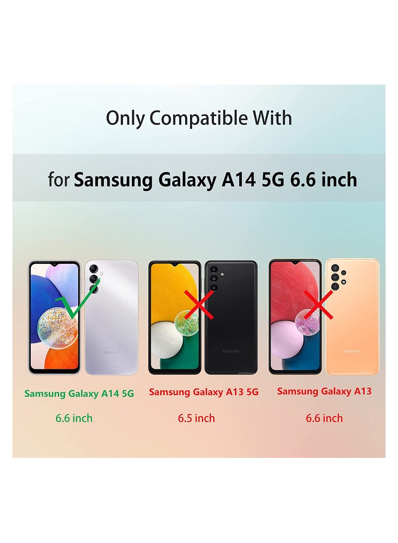 جراب Samsung Galaxy A14 5G جراب ناعم أسود مناسب من البولي يوريثان الحراري خفيف الوزن وغطاء خلفي غير لامع ومقاوم للصدمات جراب مضاد لبصمات الأصابع مصمم لهاتف Samsung Galaxy A14 5G - Image 4