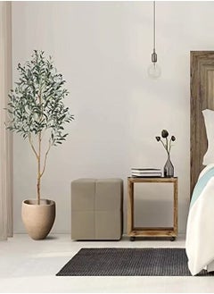 Rock Pow Artificial Olive Tree Tall Fake Potted Olive Silk Tree with Planter Large Faux Olive Branches and Fruits Artificial Tree for Modern Home Office Living Room Floor Decor Indoor  - Image 4