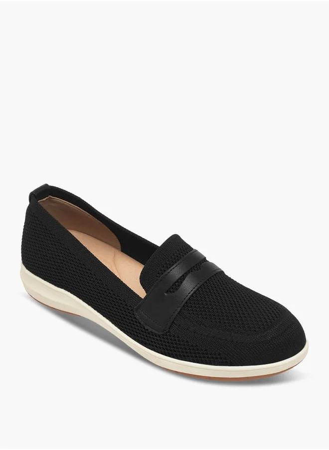 لو كونفورت Women Mesh Slip-On Loafers with Cutout Detail