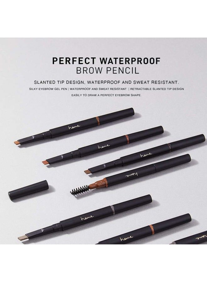 heme Perfect Waterproof Brow Pencil - Charcoal Grey 0.02 oz-Silky Eyebrow Gel Pen & Sweat resistant & Retractable slanted tip design - Image 4