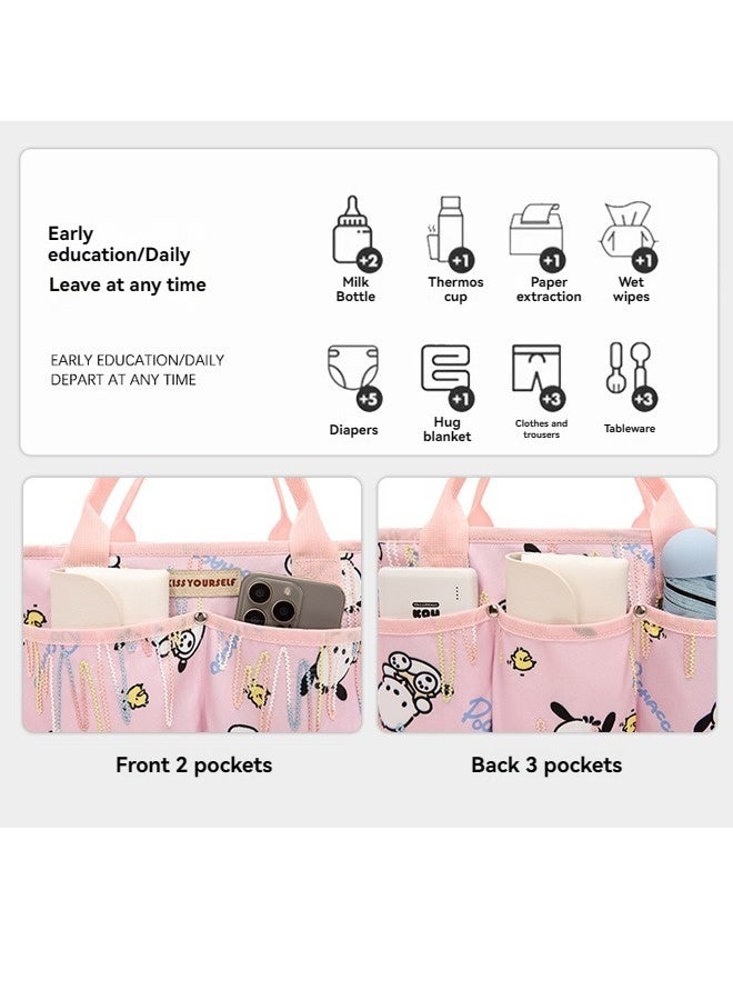 بيوينتي جديد خفيف الوزن وقدرة كبيرة عادية يدوية واحدة الكتف الأم والطفل حقيبة - Image 5