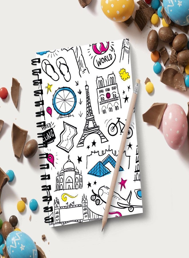 tinywalk Travelling in Travel Paris Spiral Wiro Unruled Notebook Diary Journal Drawing Book Size-A5(6X9 Inches) (Travelling in Travel Paris) - Image 2