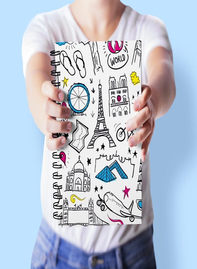 tinywalk Travelling in Travel Paris Spiral Wiro Unruled Notebook Diary Journal Drawing Book Size-A5(6X9 Inches) (Travelling in Travel Paris) - Image 3