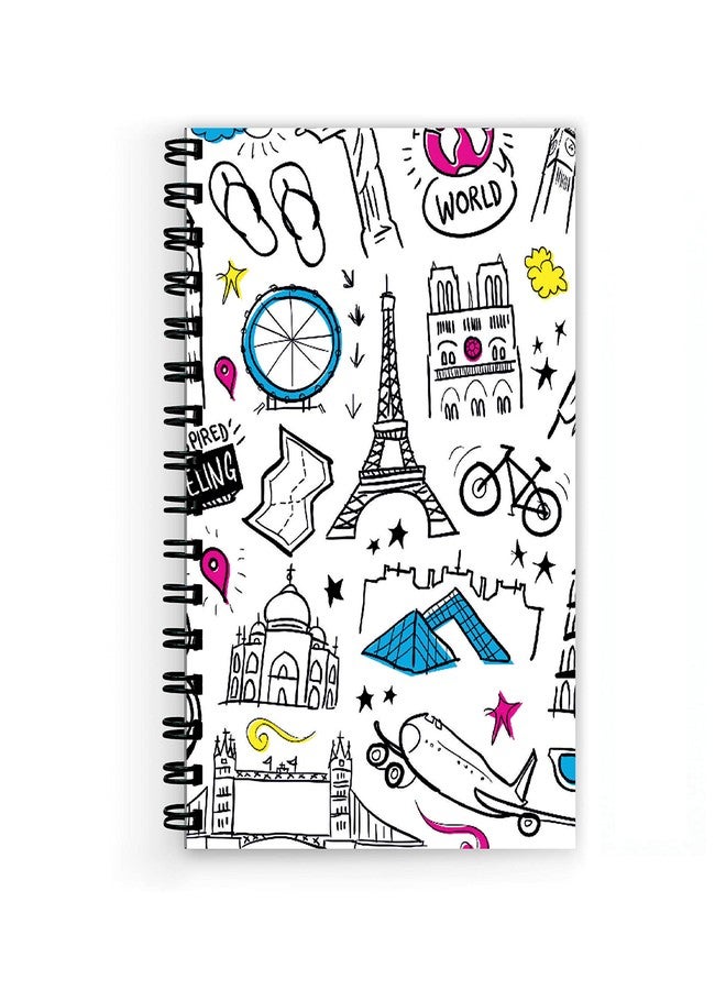 tinywalk Travelling in Travel Paris Spiral Wiro Unruled Notebook Diary Journal Drawing Book Size-A5(6X9 Inches) (Travelling in Travel Paris) - Image 1