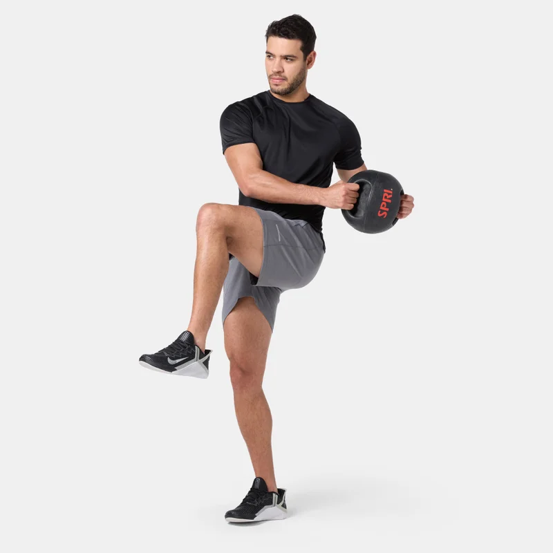 Sun And Sand Sports Grey Men's Melange Training Shorts for Men | Best Price UAE