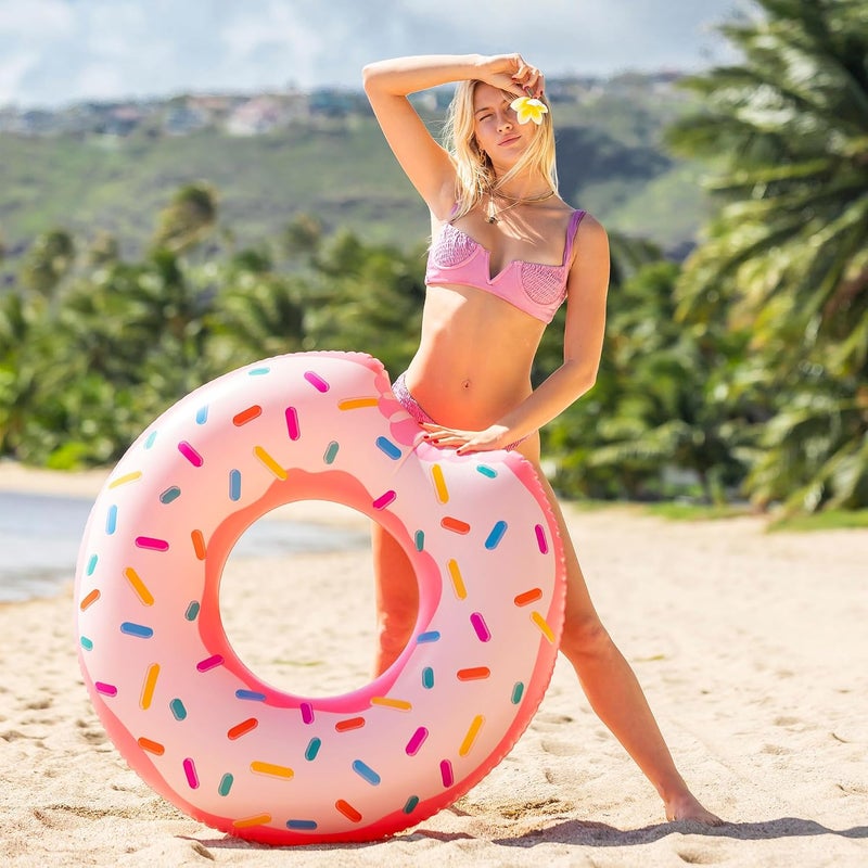 Intex Inflatable Strawberry Donut Swim Ring - Image 2