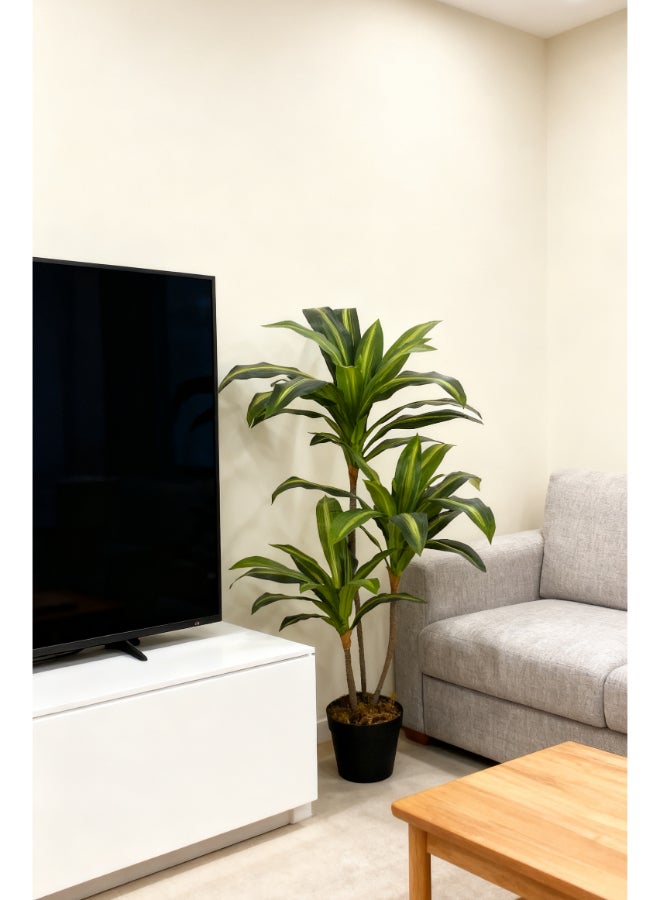 ايست من نون شجرة دراسينا صناعية بارتفاع 100 سم (3.2 قدم) مع وعاء | نبات أرضي بتصميم وملمس واقعي - أخضر | شجرة بت texture طبيعي زخرفي للمنزل، غرفة المعيشة، غرفة الدراسة ومكاتب العمل - Image 4