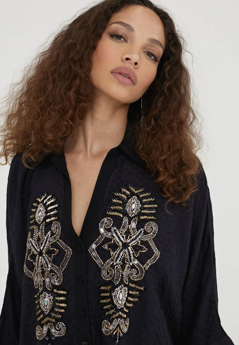 Lola Casademunt Camisole with embroidered chest