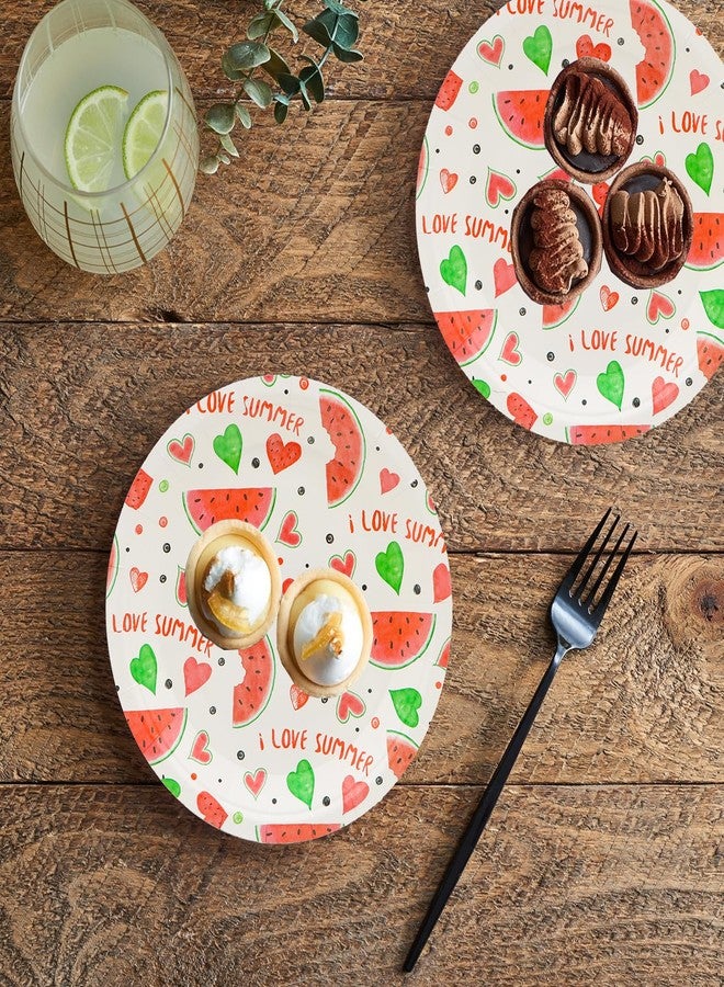 HSPAIDYP 50pcs Party Supplies - Watermelon Paper Plates, 7" Sweet Fruit Plates for Summer Fruit, Watermelon Themed Baby Shower & Birthday Party Decor (small) - Image 4