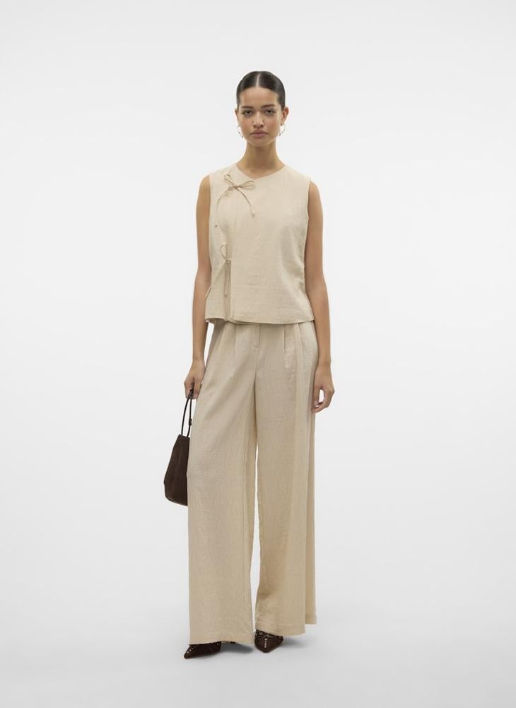 VERO MODA Pleated High Waist Plazzo Pants  - Image 5