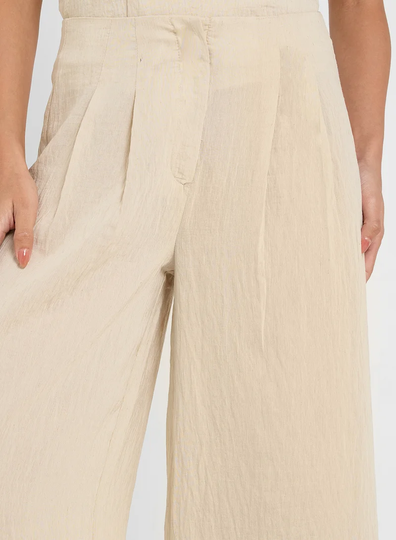 VERO MODA Pleated High Waist Plazzo Pants