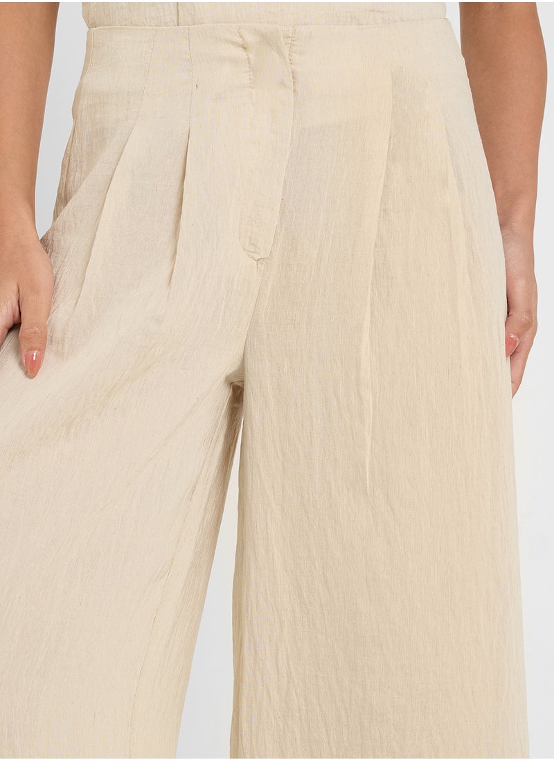 VERO MODA Pleated High Waist Plazzo Pants  - Image 3
