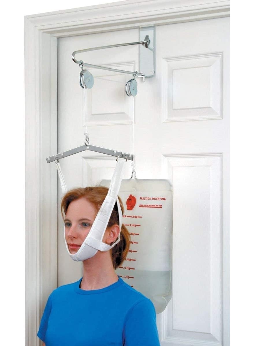 DMI DMI Over The Door Posture Corrector and Cervical Neck Traction Device for Physical Therapy FSA HSA Eligible Neck Stretcher Back Stretcher Neck Pain Migraine Relief Back Pain or Arthritis 