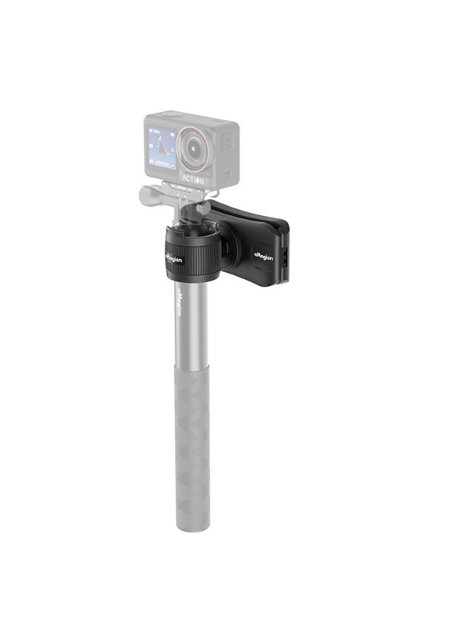 aMagisn مشبك تثبيت سريع لحقيبة الظهر مناسب لـ Insta360/DJI/GoPro – حامل عصا سيلفي قابل للدوران 360°، تصميم قفل بيد واحدة، سيليكون مضاد للخدش، يناسب حزام الكتف والخصر - Image 1