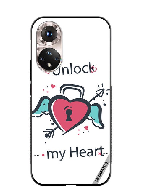 Protective Case Cover For Honor 50 Unlock My Heart Design Multicolour