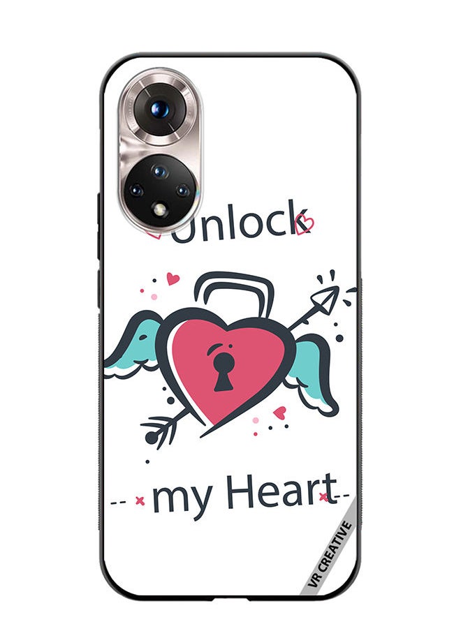 Protective Case Cover For Honor 50 Unlock My Heart Design Multicolour