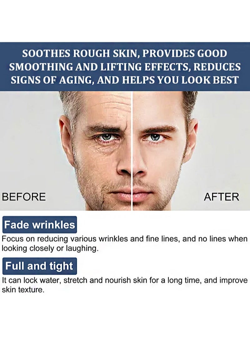 Men's Face Cream, Men's Anti-Aging and Wrinkle Cream with Collagen, Hyaluronic Acid, Vitamin E, Men's Dark Spot Remover and Eye Bag Treatment (50ml)