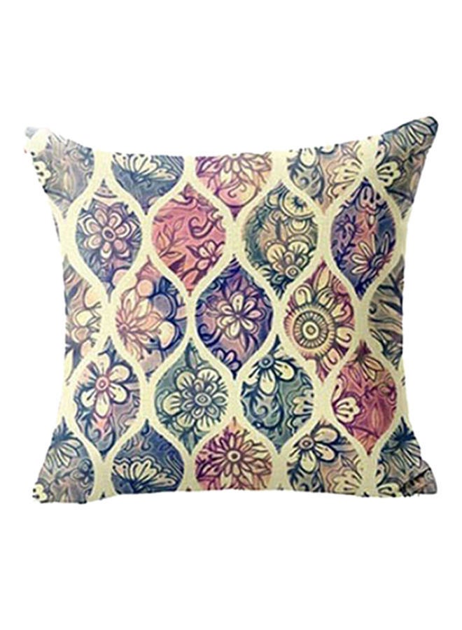 NIBEMINENT Geometric Pattern Print Pillow Cover Multicolour 45x45centimeter