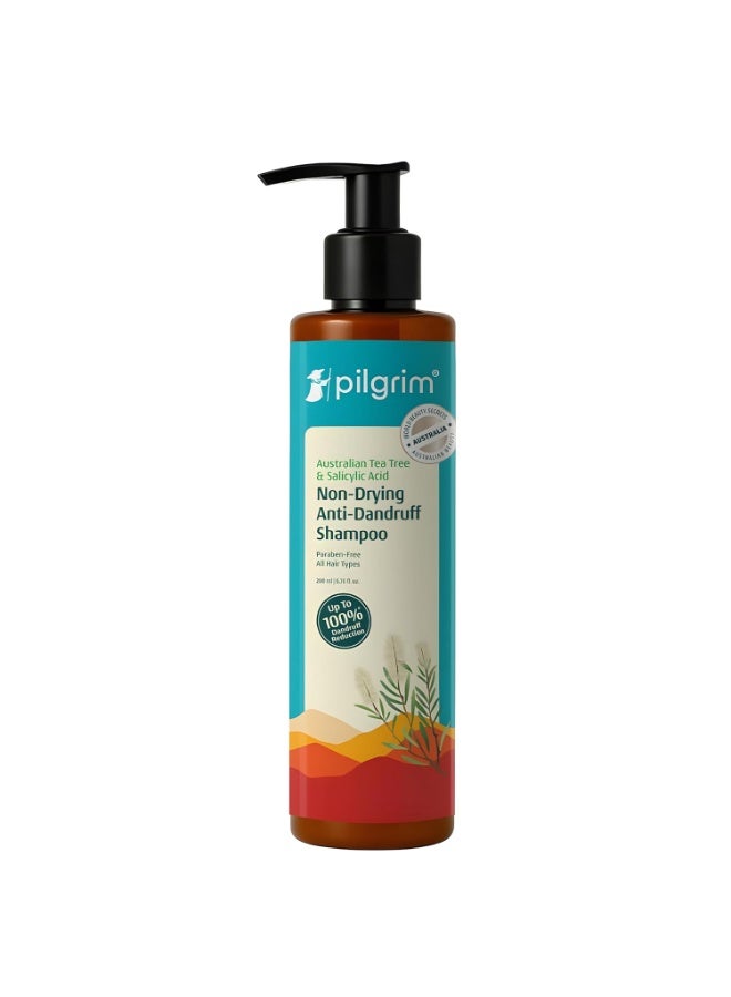Pilgrim Collection مجموعة بيلغريم شامبو شجرة الشاي الأسترالية غير المجفف لمكافحة القشرة 200 مل | يزيل القشرة من المصدر | يساعد في الحكة والتهيج | شعر قوي وناعم | للرجال والنساء - Image 1