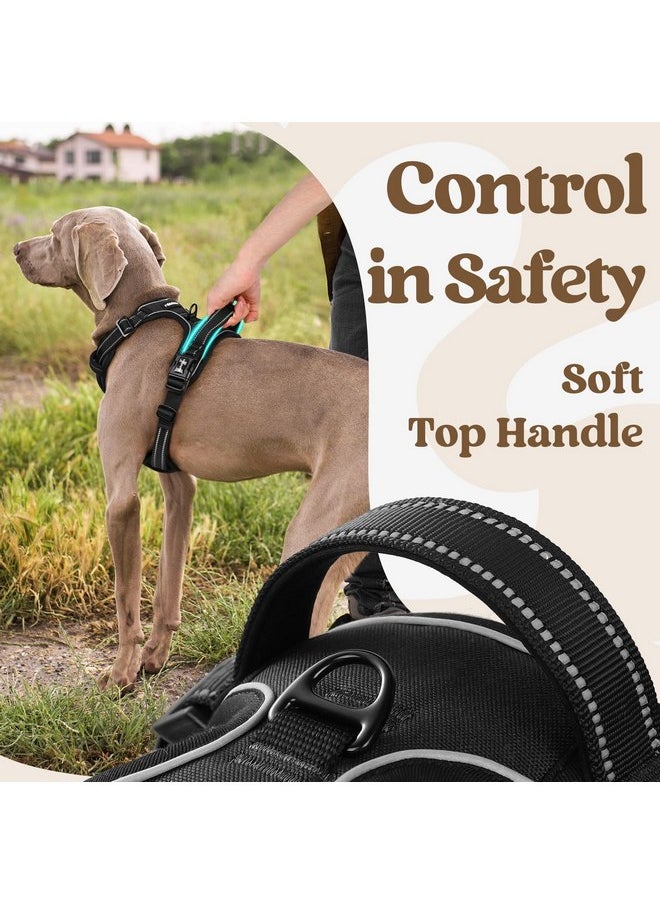 Rabbitgoo - rabbitgoo Dog Harness for Large, No Pull Pet Harness with 3 Buckles, Adjustable Soft Padded Dog Vest with Instant Control Handle, Easy Walking Reflective Pet Vest for Large Dogs, Black, L - Image 1
