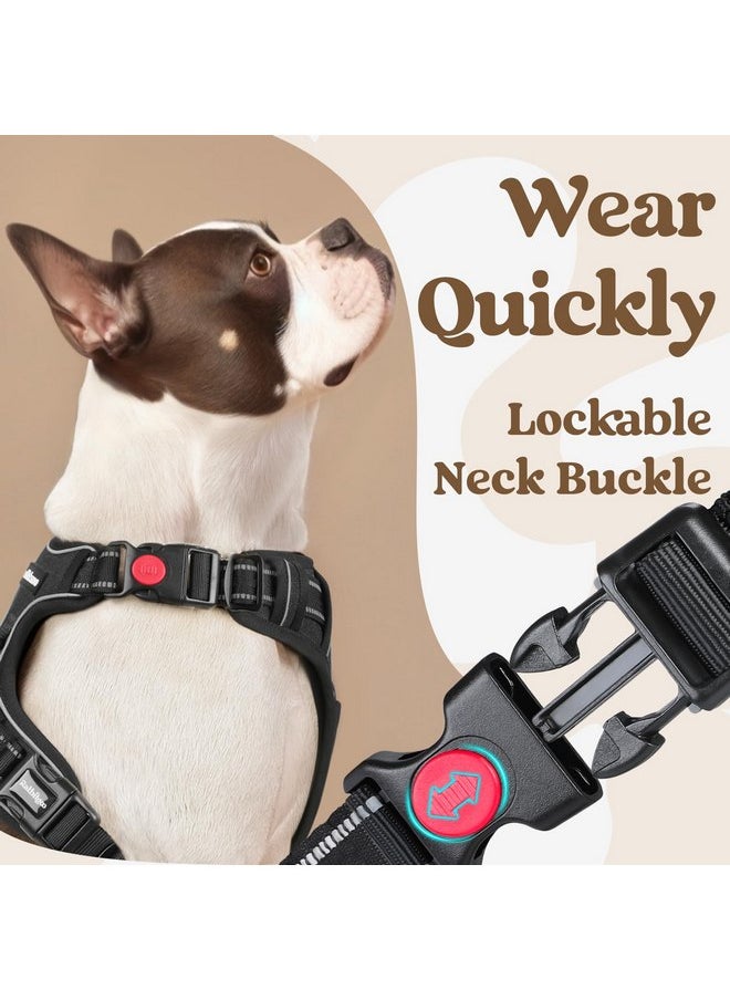 Rabbitgoo - rabbitgoo Dog Harness for Large, No Pull Pet Harness with 3 Buckles, Adjustable Soft Padded Dog Vest with Instant Control Handle, Easy Walking Reflective Pet Vest for Large Dogs, Black, L - Image 1