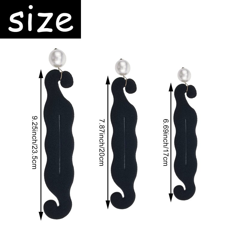 DonLeeving 3 PACK Pearl Hair Bun Makers - Lazy Curler Clips, Magic Foam Sponge Donuts for Beauty Hairstyles, Styling Tool Accessories for Women - Image 2