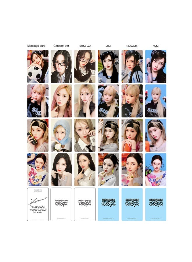 NIBEMINENT 4 Pcs Kpop AESPA SEASON’S GREETING Lomo Cards Card For Fans Collection Gifts - Image 3