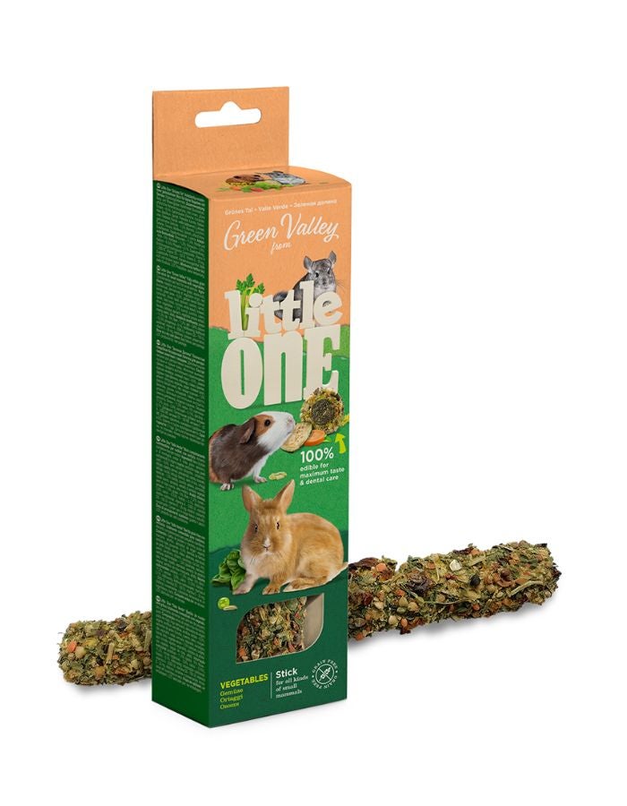 الصغير أعواد الخضار الخالية من الحبوب من ليتل ون جرين فالي للثدييات الصغيرة 160 غرام - مكافأة مضغ صالحة للأكل بالكامل
