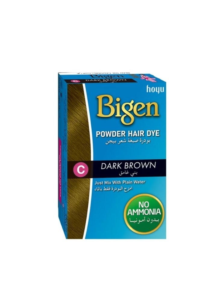 بايجن صبغة شعر بودرة بيجين بني غامق – لمسة نهائية ناعمة بدون أمونيا.