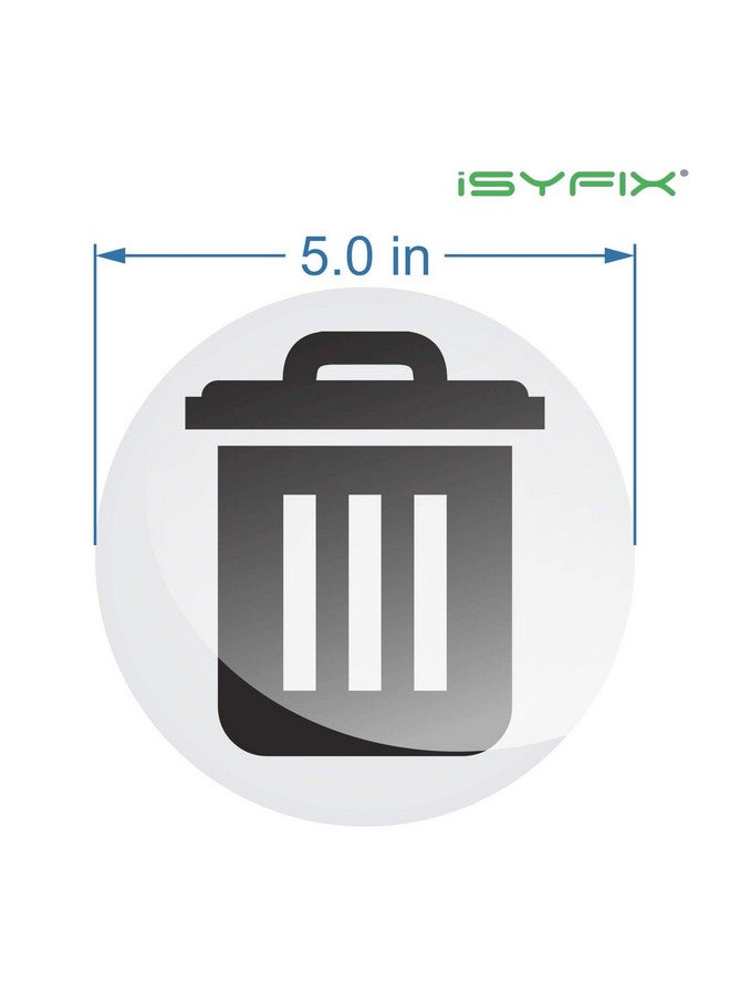 iSYFIX iSYFIX Trash Can Stickers Signs - 6 Pack 5 inch - Premium Self-Adhesive Vinyl, Laminated for Weatherproof, UV Resistant, Perfect Label Stickers for containers, Ideal Sign for Home, Office, Kitchen  - Image 2