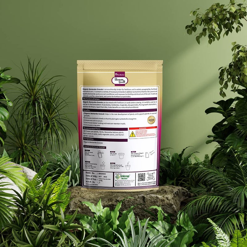 GARDENICA جرانول البنتونيت العضوي من جاردينيكا - جرانول طين البنتونيت لتحسين بنية التربة لجميع أنواع النباتات والمحاصيل بما في ذلك الخضروات والزهور والنباتات الزينة 850 جرام - Image 3