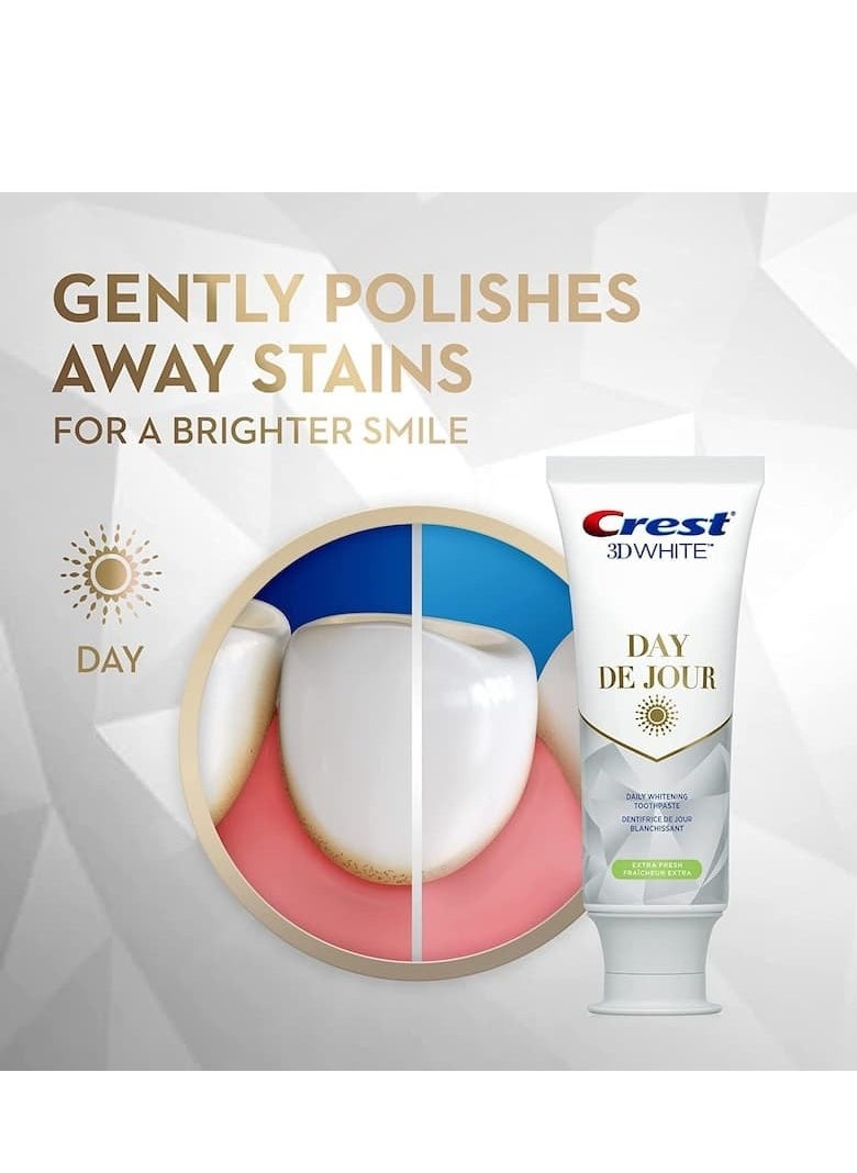 Crest - Crest 3D White Whitening Toothpaste, Day & Pro-Health Night Regimen Pack with Stannous Fluoride 90 mL - Image 1
