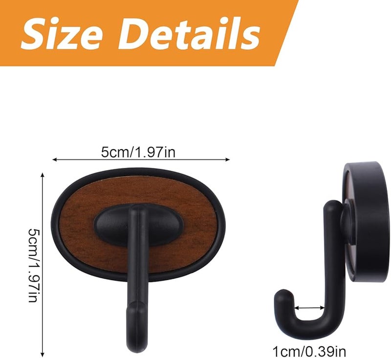 خطافات حائط لاصقة بيضاوية سوداء ثقيلة لتعليق المناشف في الحمام والمطبخ - Image 3