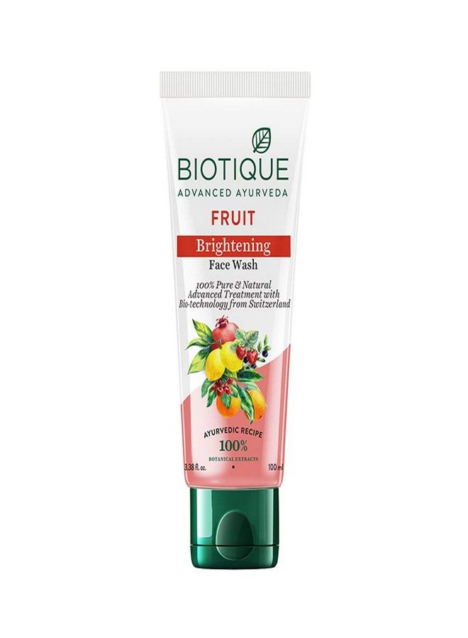 Biotique Fruit Brightrning Face Wash, 100ml - Image 1
