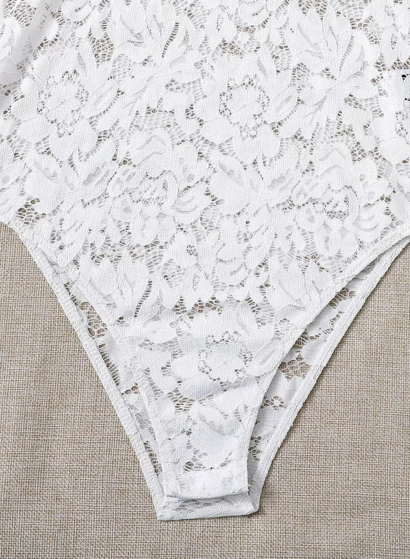 Solid Cami Lace Bodysuit - Image 5