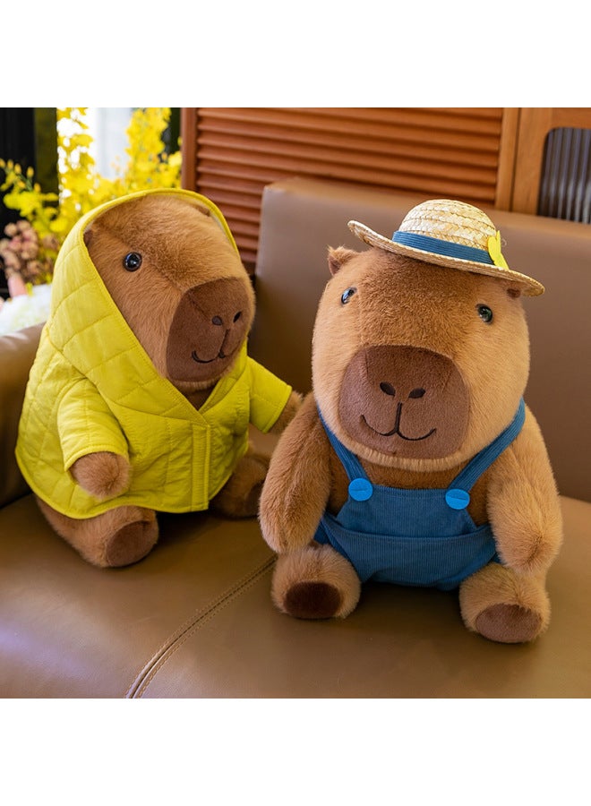 Cute Travel Capybara Plush Doll Sweater Belt Pants Kabibala Creative Cotton-padded Coat Capybara-Specifications:Cotton Clothing-Color:35cm 0.5kg  - Image 4