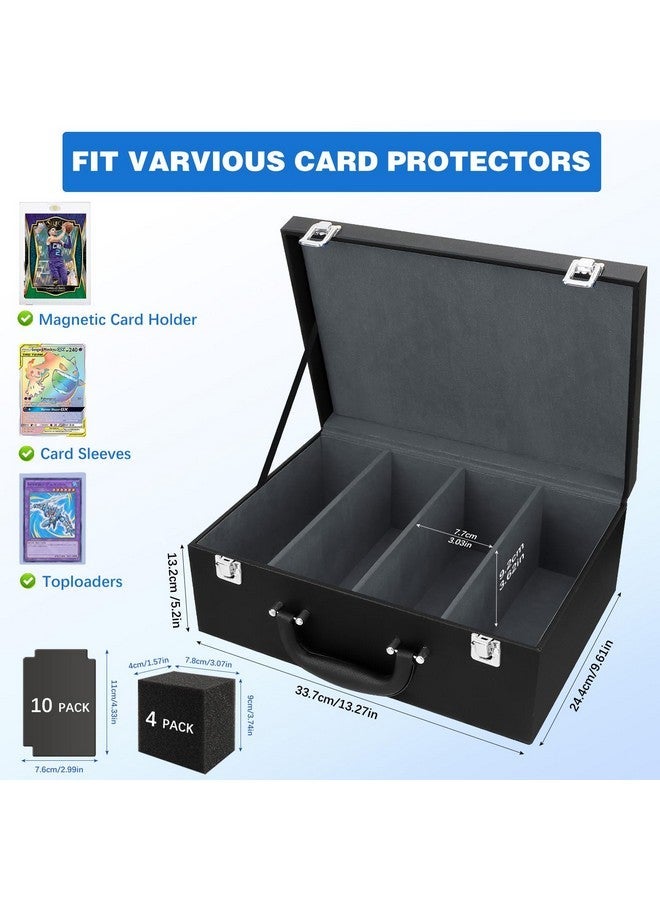 OFNMY Toploader Storage Box for 3"x4" - Holds 500+ Loaders,120 Magnetic Holders,Durable PU Leather,Shockproof,Moisture-Proof - Perfect for Sports Card Storage,Trading Card Display,TCG Deck Organization - Image 2