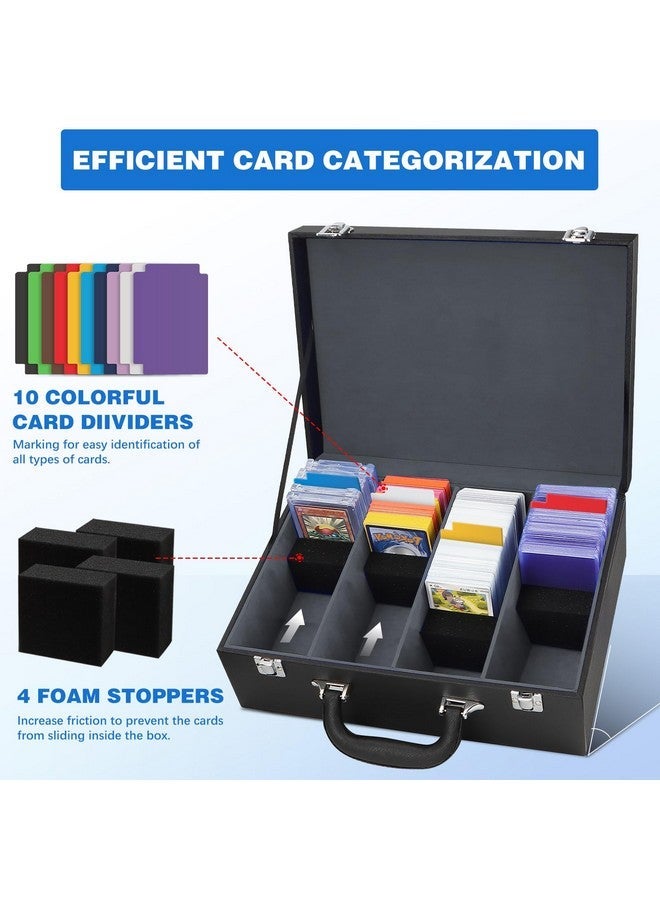 OFNMY Toploader Storage Box for 3"x4" - Holds 500+ Loaders,120 Magnetic Holders,Durable PU Leather,Shockproof,Moisture-Proof - Perfect for Sports Card Storage,Trading Card Display,TCG Deck Organization - Image 5