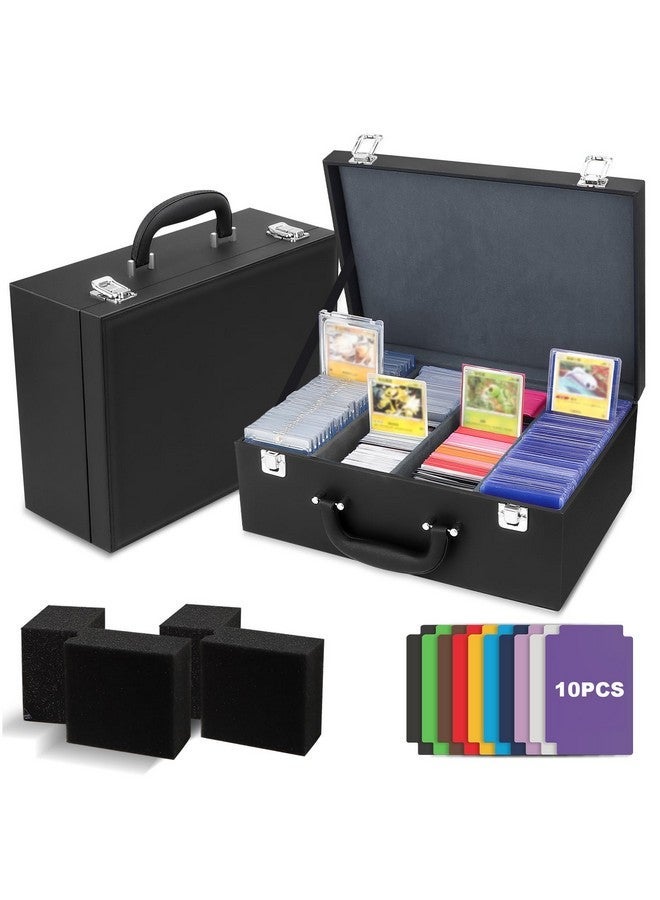 OFNMY Toploader Storage Box for 3"x4" - Holds 500+ Loaders,120 Magnetic Holders,Durable PU Leather,Shockproof,Moisture-Proof - Perfect for Sports Card Storage,Trading Card Display,TCG Deck Organization - Image 1