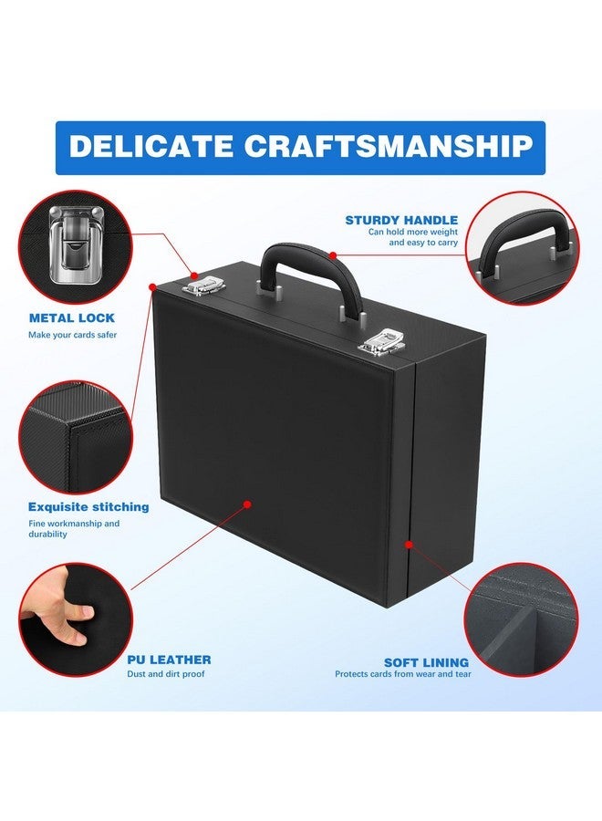 OFNMY Toploader Storage Box for 3"x4" - Holds 500+ Loaders,120 Magnetic Holders,Durable PU Leather,Shockproof,Moisture-Proof - Perfect for Sports Card Storage,Trading Card Display,TCG Deck Organization - Image 3