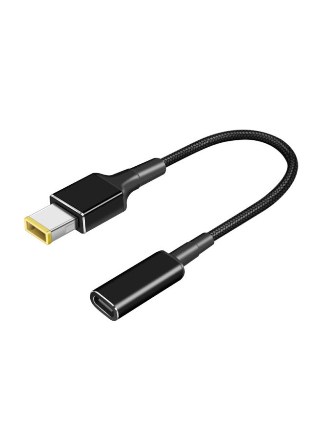 Generic - Suitable For Type-c Female To Lenovo Square Mouth Short Line Notebook Pd Power Extension Cable Charging 100W Woven-Color:6.0*3.7 - Image 1